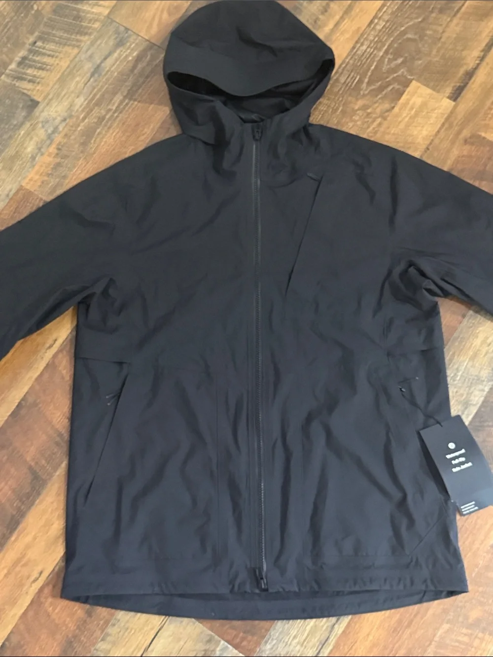Lululemon Waterproof Full-Zip Rain Jacket Black S NWT Seam-Sealed Hooded Shell
